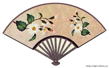Японский веер раскраска