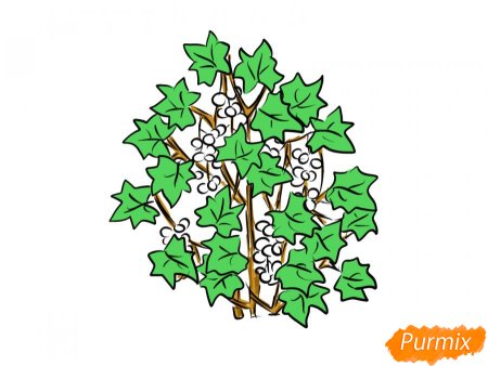 Кустарник рисунок для детей
