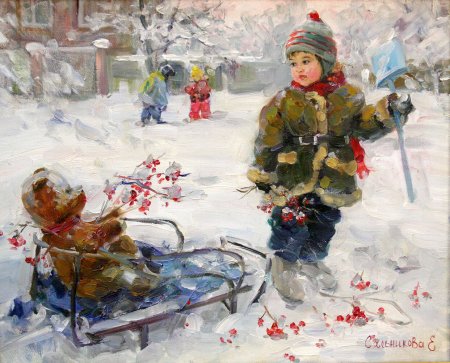 Сальникова Елена художник зима
