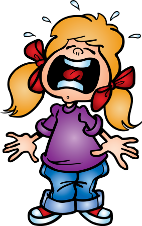 Девочка плачет