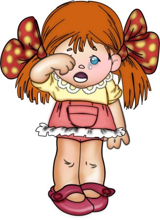 Девочка плачет для детей