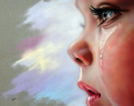 Плачущая девочка рисунок