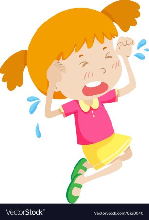 Плачущая девочка мультяшная