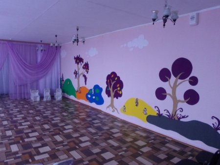 Роспись стене в муыкальном зале
