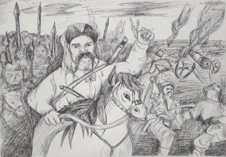 Гоголь Тарас Бульба рисунок