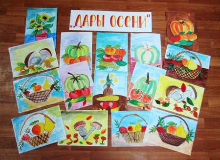 Рисование дары осени в старшей группе