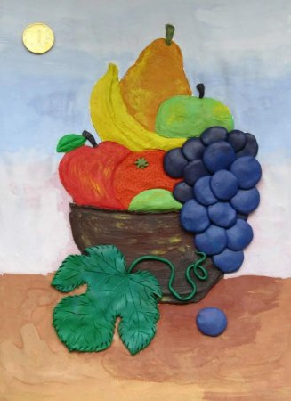 Корзина с грибами рисунок
