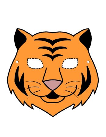 Маска тигра а4