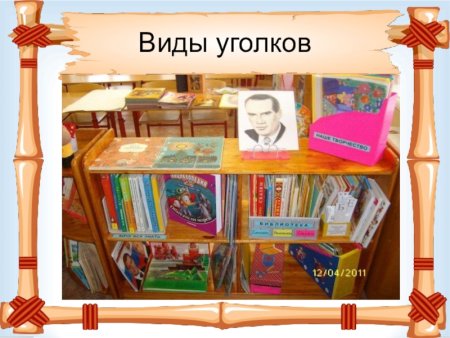 Макет книжного уголка