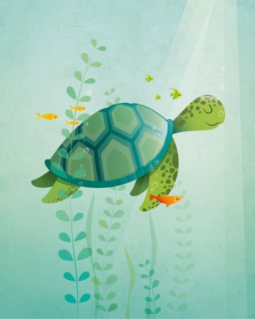 Черепашка иллюстрация