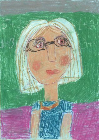 Рисунок на тему моя первая учительница