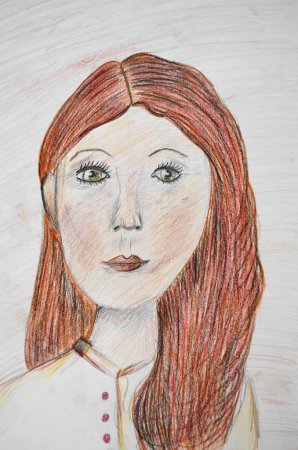 Рисунок учительницы карандашом