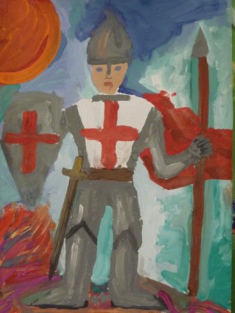 Рыцарь детский рисунок