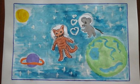 Рисунок на тему мы гагаринцы