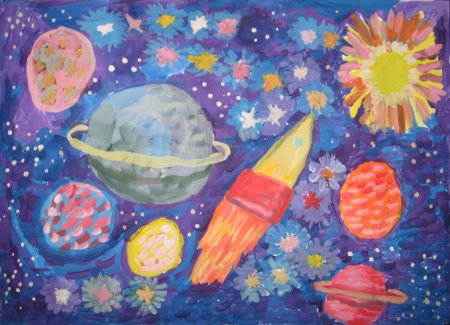 Космос будущего рисунки легко и красиво для детей