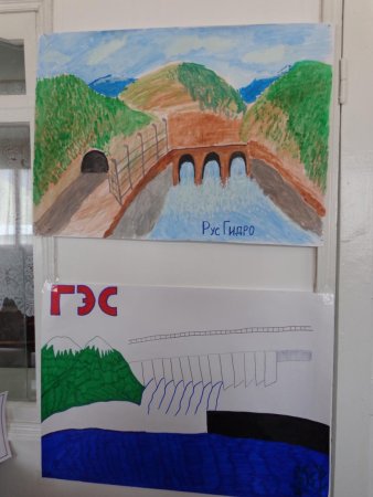 Волховская ГЭС рисунок