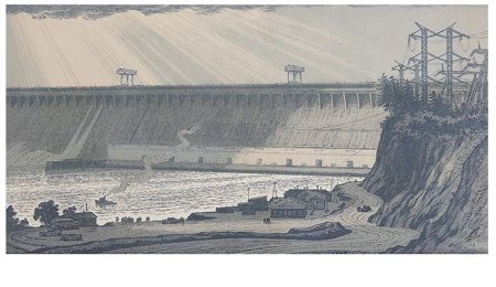 Рисунок детский ГЭС Братска