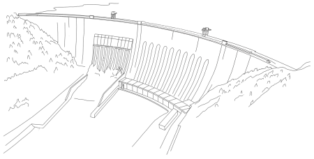 Рисунок детский ГЭС Братска