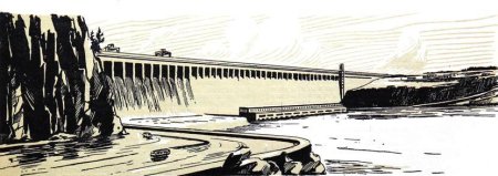 Река Енисей Красноярск рисунок