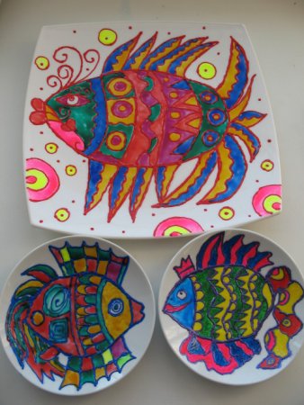 Декоративное рисование рыбки