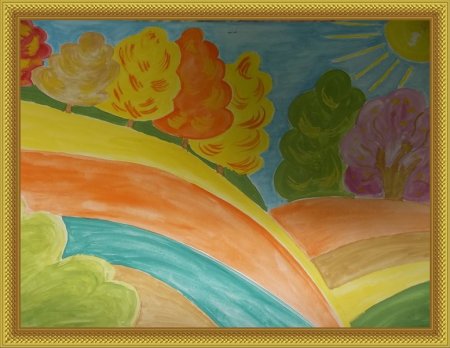 Иллюстрация к стихотворению Бунина листопад