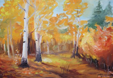 Иллюстрация к стихотворению листопад Иван Алексеевич Бунин