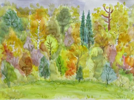 Рисунок на тему листопад