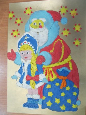 Пластилинография Снегурочка