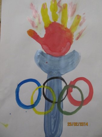 Рисование Олимпийские кольца старшая группа