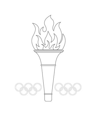 Олимпийский огонь раскраска