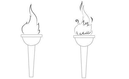 Факел рисунок