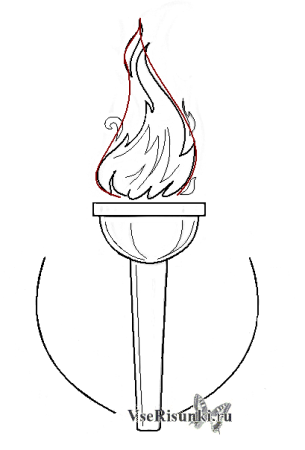 Факел раскраска для детей