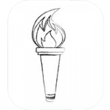Факел раскраска для детей