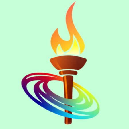 Олимпийский огонь без фона