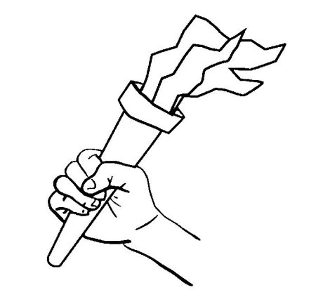 Олимпийский огонь раскраска