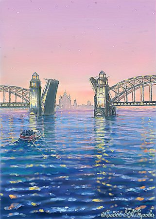 Охтинский мост картины художников