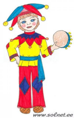 Скоморох рисунок