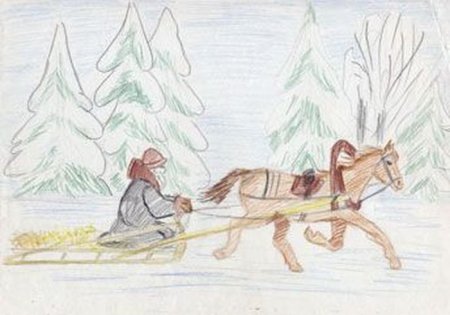 Картина Чайковского" ноябрь-на тройке"