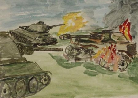 Курская дуга Прохоровское сражение рисунок