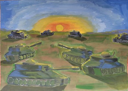 Рисунки Прохоровское танковое сражение