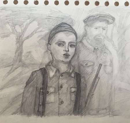 У войны не женское лицо рисунок