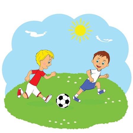 Иллюстрация игры в футбол