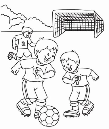 Раскраска игра в футбол
