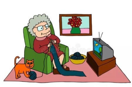 Бабка в кресле качалке