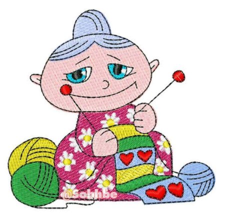 Старушка у камина