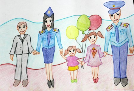 Полицейский рисунок для детей