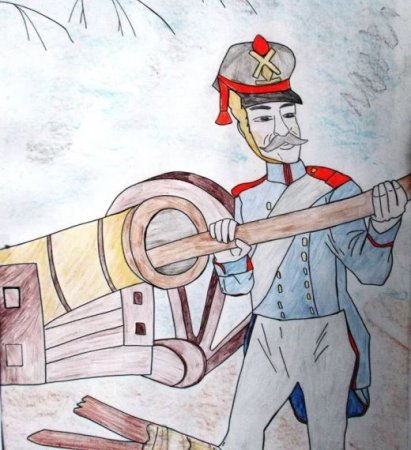 Рисунок к Бородино Лермонтова 5 класс