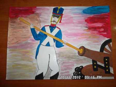 Детские рисунки Бородинское сражение 1812 года