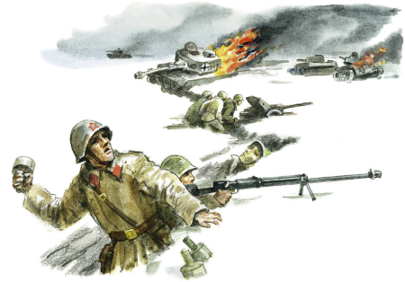 Битва под Москвой 28 Панфиловцев рисунок