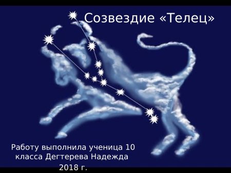 Модель созвездия тельца